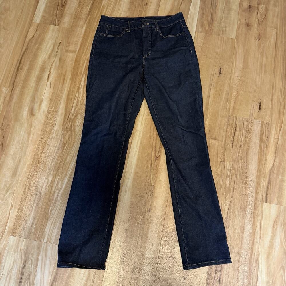 Talbots Women’s Jeans Size 8 Dark Wash Indigo Stretch Straight Leg Denim